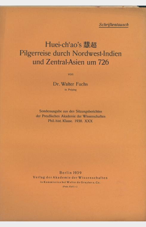 Huei-chào's Pilgerreise durch Nordwest-Indien und Zentral-Asien um 726