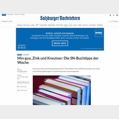 Min-gyu, Zink und Kreutner: Die SN-Buchtipps der Woche