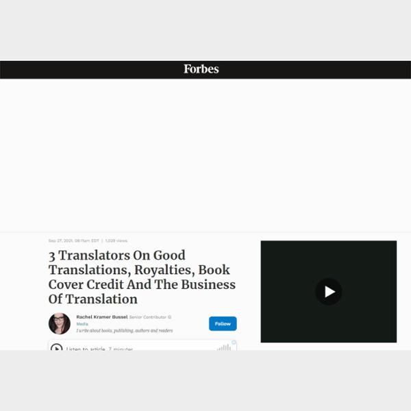 3 Translators On Good Translations, Royalties, Book Cover Credit And The Business Of Translatio