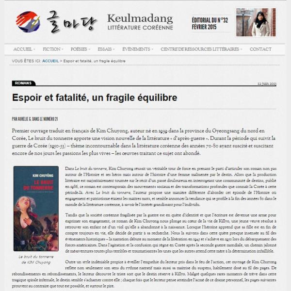 Espoir et fatalité, un fragile équilibre