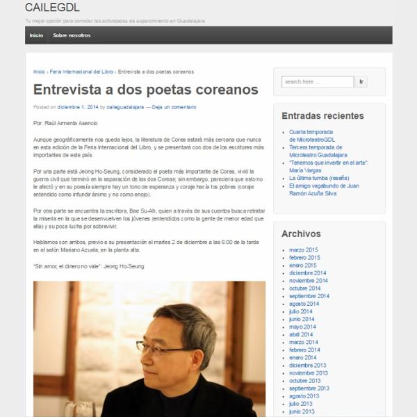 Entrevista A Dos Poetas Coreanos