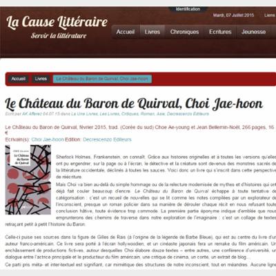 [La Cause littéraire] Le Château du Baron de Quirval, Choi Jae-hoon