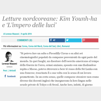 Letture nordcoreane: Kim Younh-ha e ‘L’impero delle luci’