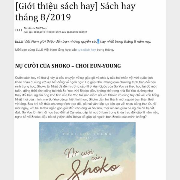 [Giới thiệu sách hay] Sách hay tháng 8/2019