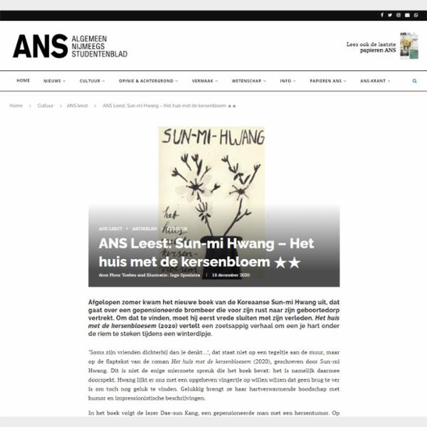 ANS Leest: Sun-mi Hwang – Het huis met de kersenbloem ★★