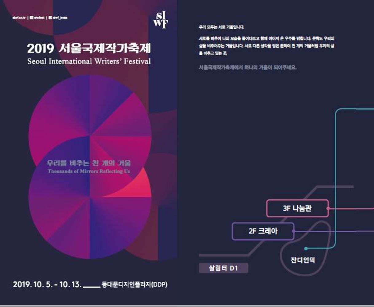 Brochure for the Seoul International Writers’ Festival 2019